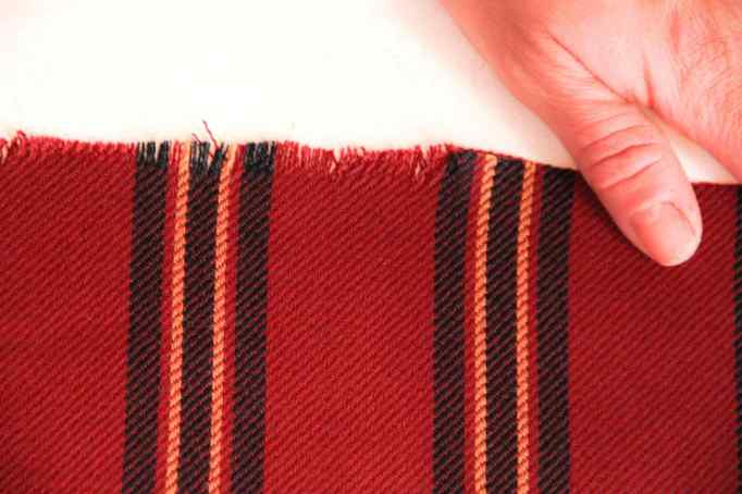 Blanket scarf frayed edges