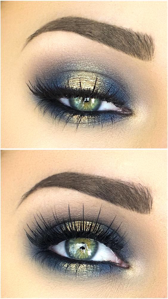 Blues of the Sea eye makeup look, makeup products, with makeup products list, winged eyeliner tutorial, smokey eyes makeup, eyeshadow and lipstick colours, party makeup