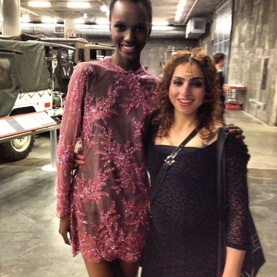 Supermodel Hariette Paul and I at Angies Showcase at 5 months pregnant