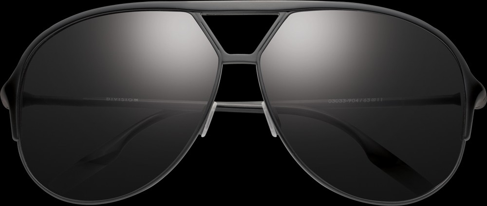 Division black aviator sunglasses